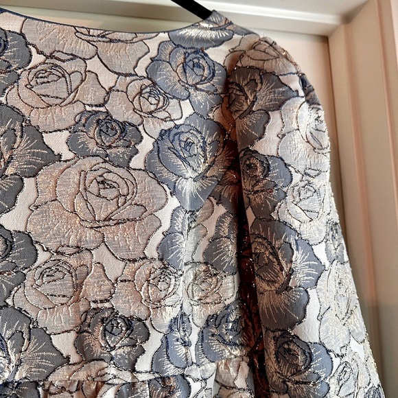 Worn once! Boutique Sz S party dress lined brocade type material is elegant!! - Picture 8 of 9